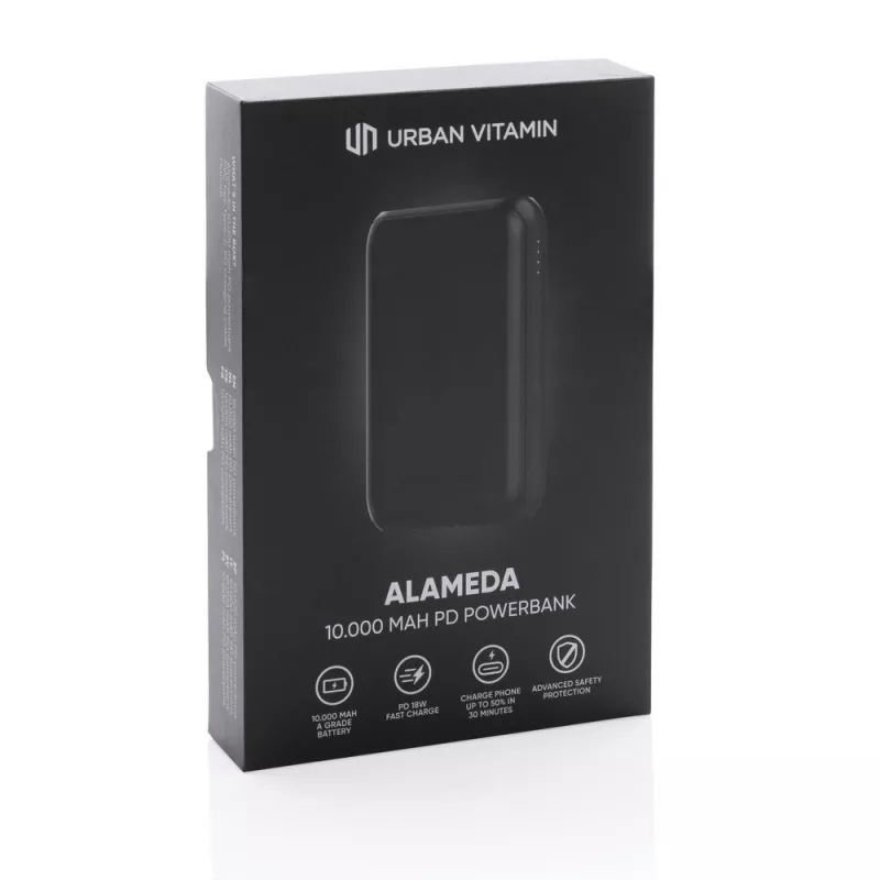 Szybki power bank 10000 mAh Urban Vitamin - czarny (P322.701)
