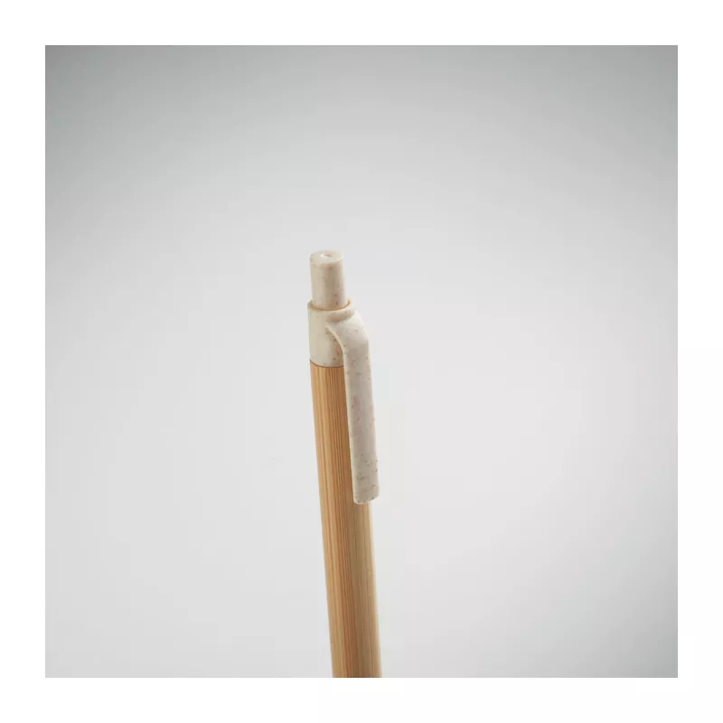 Długopis bambusowy z końcówkami ze słomy ITEA COLOUR - Bezowy (MO2635-13)