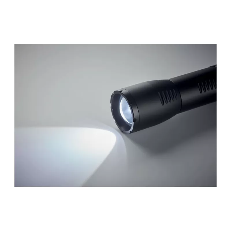 Latarka LED aluminiowa 200 lm z zoomem ENTA - Czarny (MO6591-03)