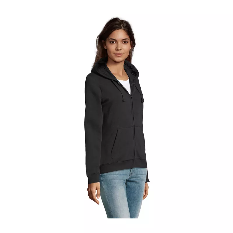 Bluza damska rozpinana 280 g/m² Sol's SPIKE WOMEN - Czarny (S03106-BK)