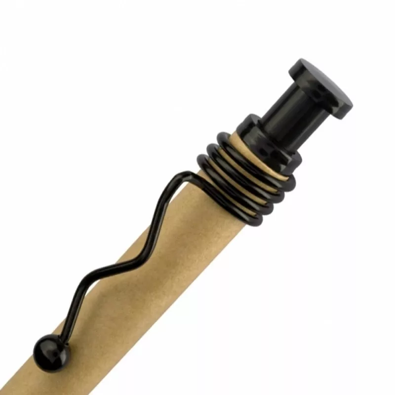 Długopis z tektury z recyklingu CRAMLINGTON - czarny (195703)