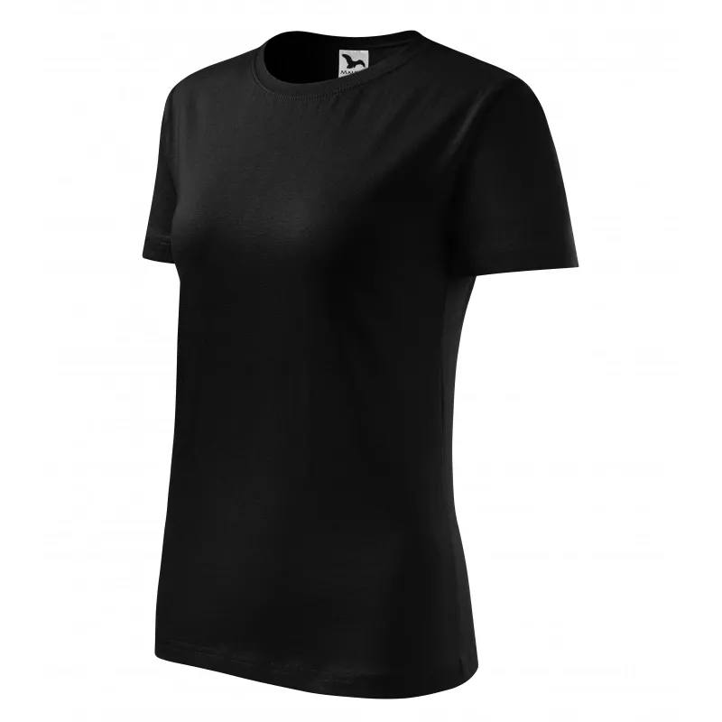 Damska koszulka bawełniana 145 g/m² MALFINI CLASSIC NEW 133 - czarny (ADLER133-CZARNY)