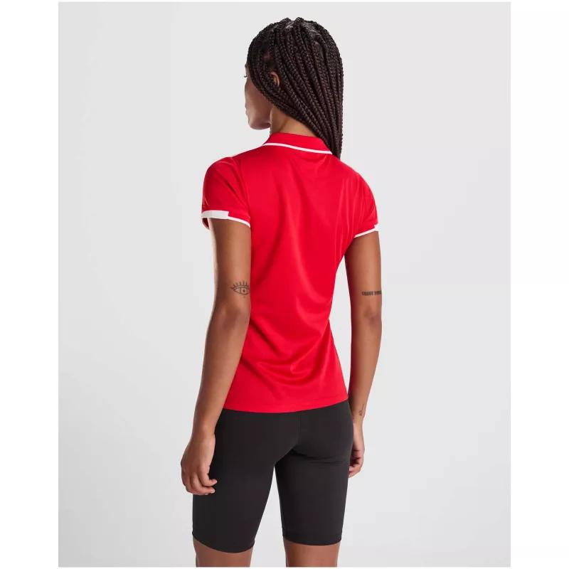 Tamil sportowa koszulka damska polo z krótkim rękawem - Biały-Navy Blue (R0409-NAVYBLUE-WHITE)