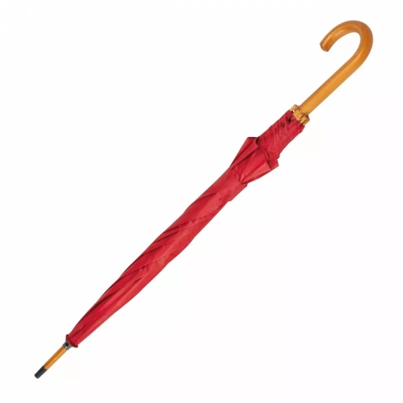 Parasol automatyczny drewniany Ø105 cm NANCY - czerwony (513105)