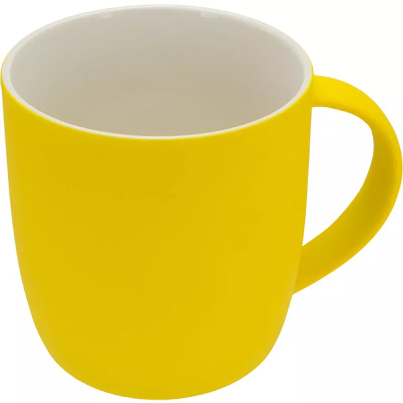 Kubek ceramiczny soft touch 300 ml ULF - żółty (8065408)