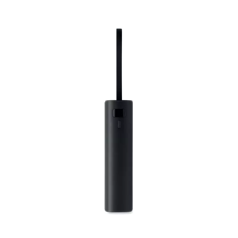Powerbank aluminiowy 5000 mAh z kablem USB-C POWERTUBE - Czarny (MO3144-03)