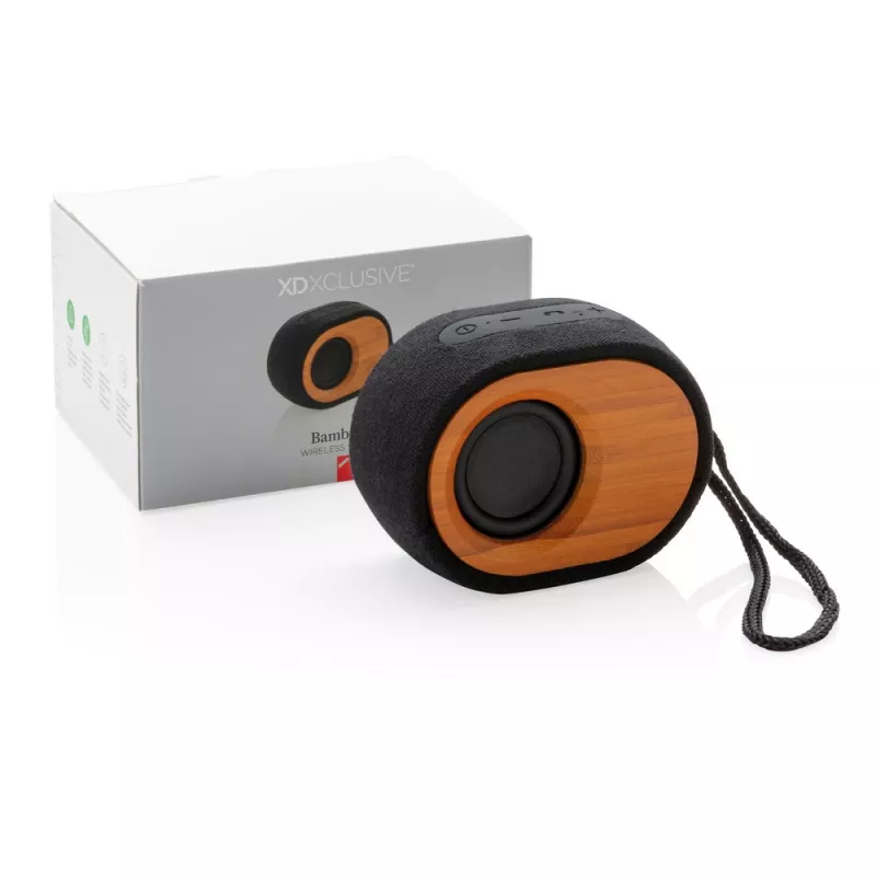 Głośnik bezprzewodowy 5W Bamboo X - czarny, brązowy (P328.009)