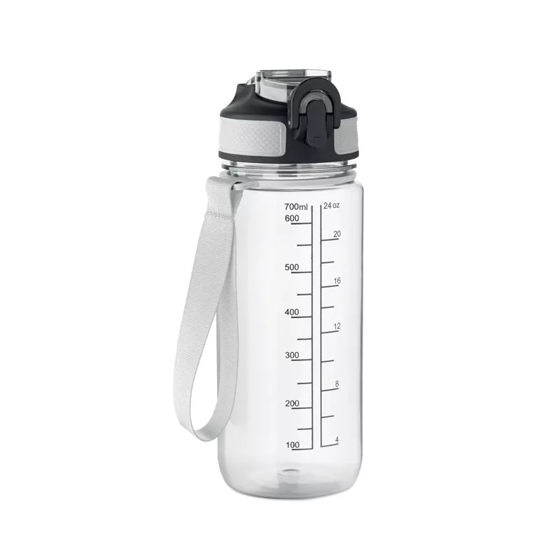 Butelka sportowa motywacyjna z RPET 700 ml ENKEL - Przezroczysty (MO2792-22)