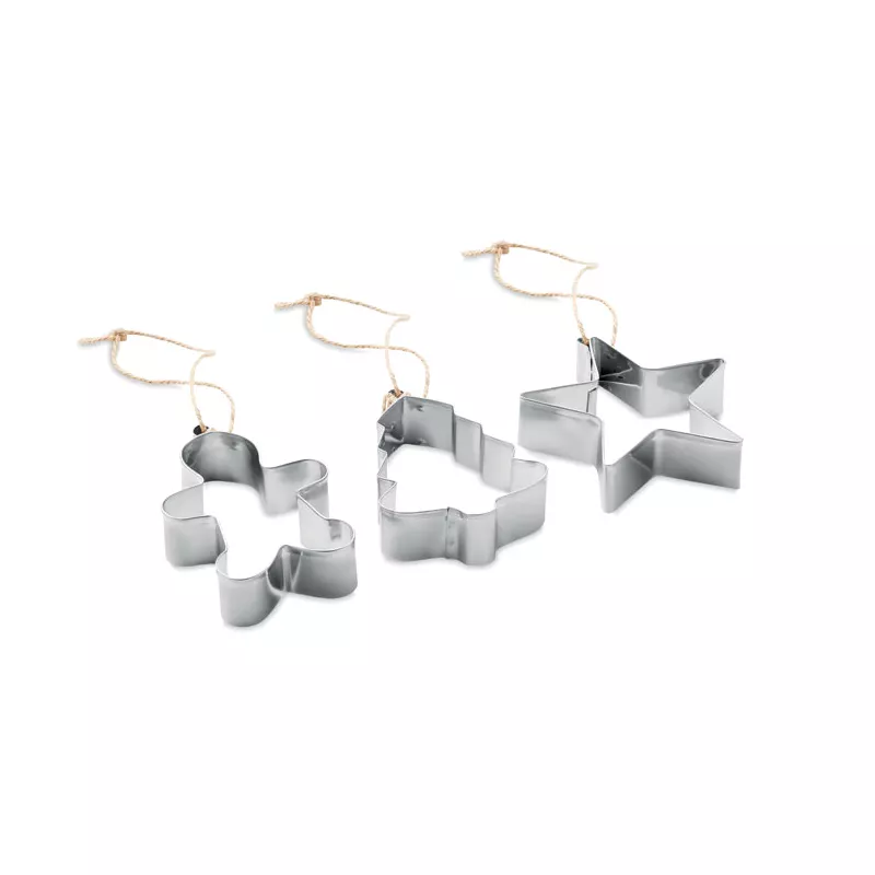 Foremki do ciastek stalowe 3 szt. CUQUI SET - Srebrny Mat (CX1483-16)