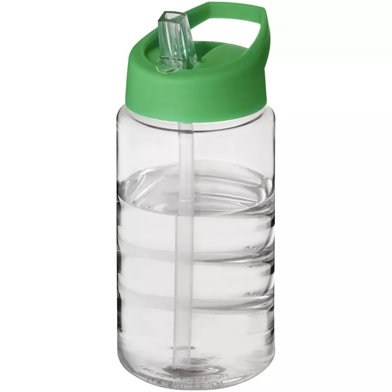 Bidon H2O Bop o pojemności 500 ml z wieczkiem z dzióbkiem - Przezroczysty-Zielony (21088302)
