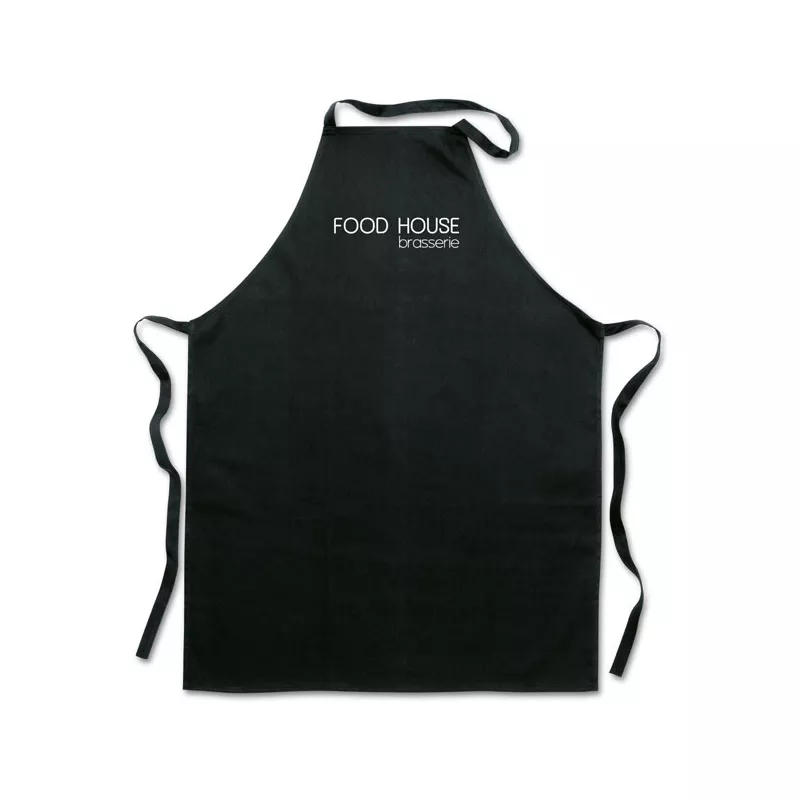 Fartuch kuchenny bawełniany 180 g/m² KITAB GLASGOW - Czarny (MO7251-03)