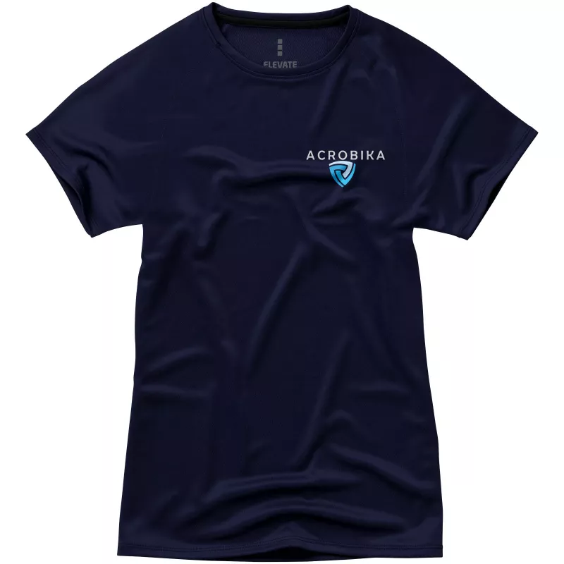 Damski T-shirt Niagara z krótkim rękawem z dzianiny Cool Fit odprowadzającej wilgoć - Granatowy (39011-navy)