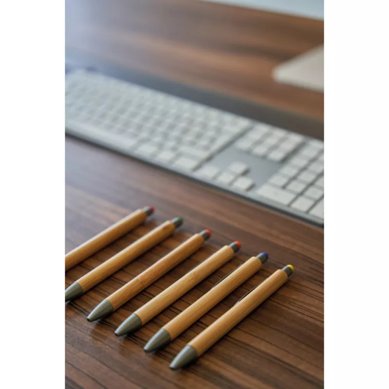 Długopis drewniany touch pen LUCIO - fioletowy (1219412)