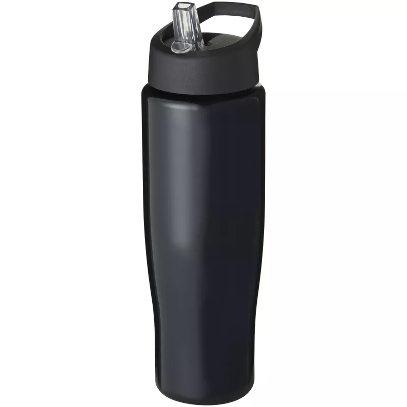 Bidon H2O Tempo® o pojemności 700 ml z wieczkiem z słomką - Czarny (21004401)