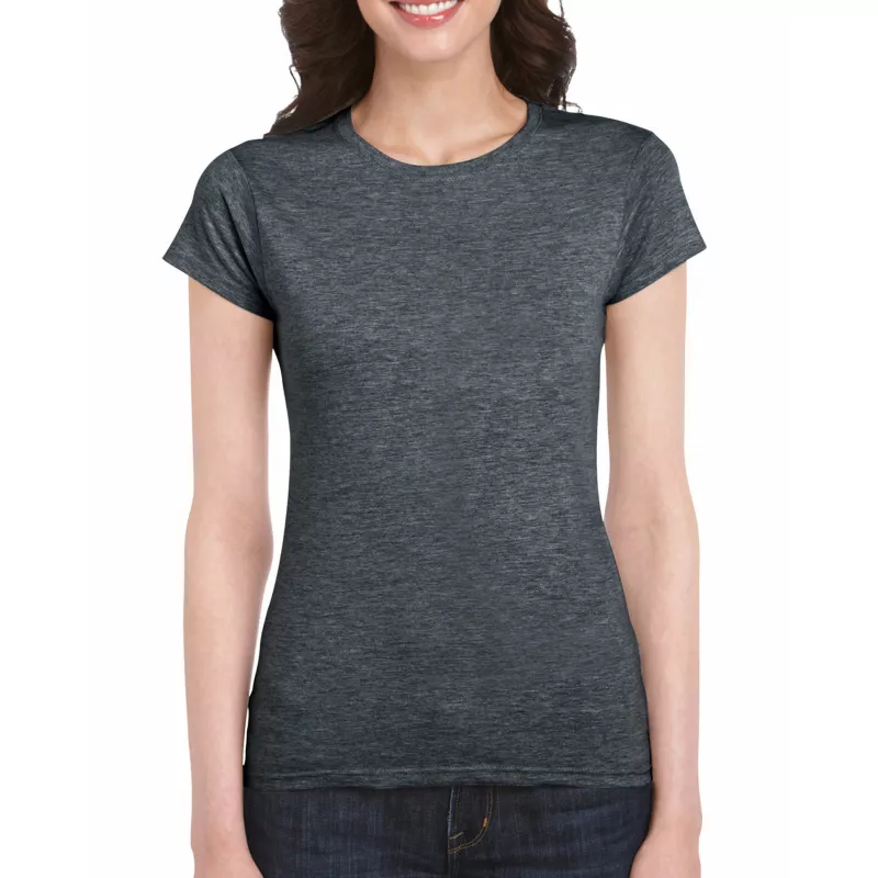 Koszulka bawełniana 150 g/m² Gildan SoftStyle™ - DAMSKA - Dark Heather (64000L-DARK HEATHER)