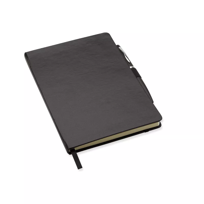Notes A5 z długopisem 72 kartki w linię NOTAPLUS - Czarny (MO8108-03)