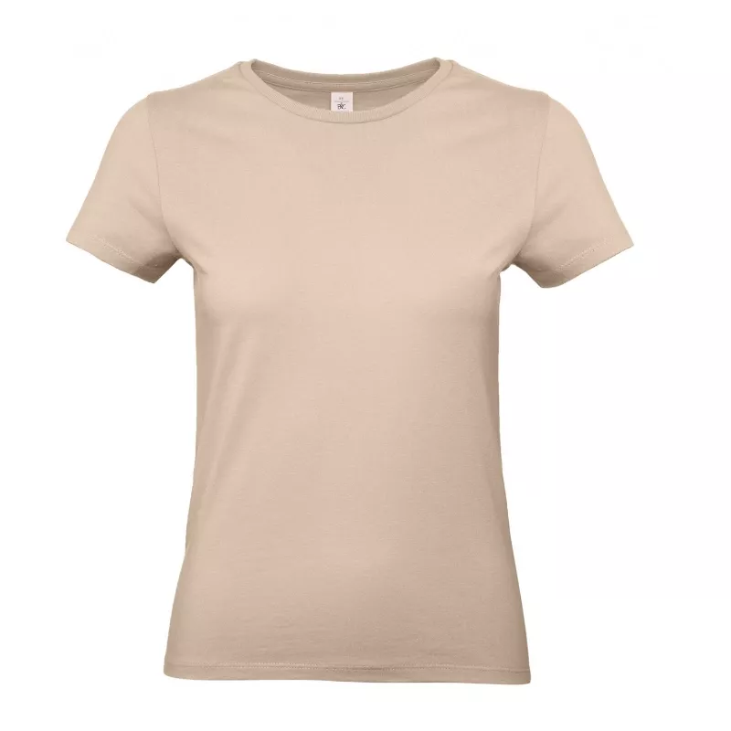 Damska koszulka reklamowa 185 g/m² B&C #E190 / WOMEN - Sand (120) (TW04T/E190-SAND)
