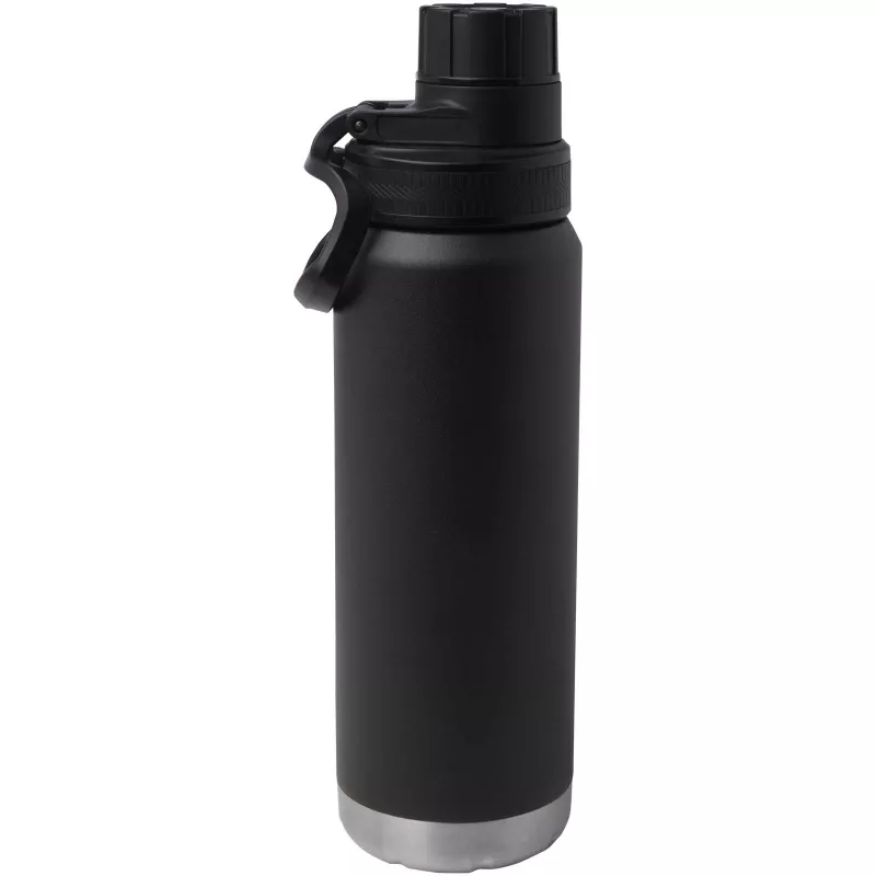 Butelka Fortis z recyklingowanej stali nierdzewnej, z miedzianą izolacją próżniową, o pojemności 700 ml, z certyfikatem RCS - Czarny (10084290)