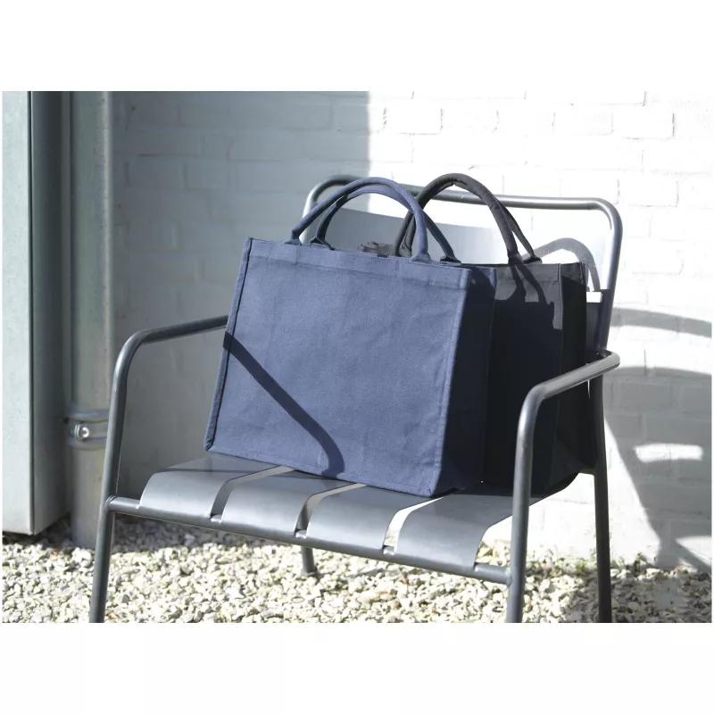 Page torba na zakupy z materiału z recyklingu o gramaturze 400 g/m² - Dżinsowy niebieski (12071154)