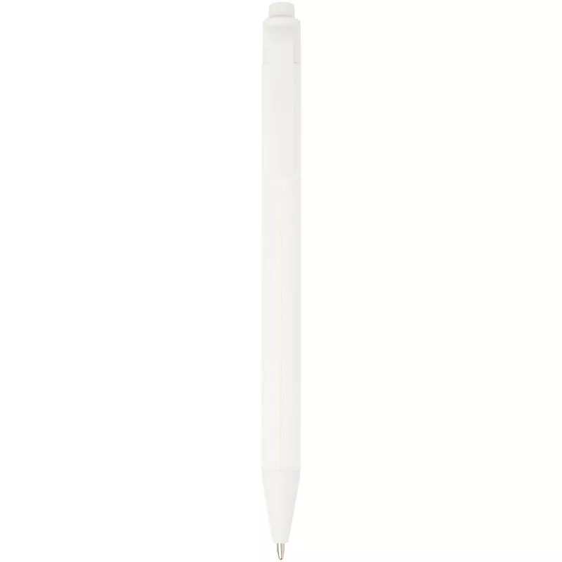 Chartik monochromatyczny długopis z papieru z recyklingu z matowym wykończeniem - Biały (10783901)