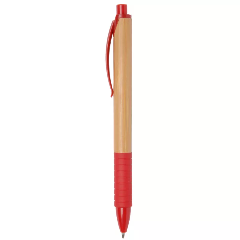 Długopis BAMBOO RUBBER - czerwony (56-1101540)