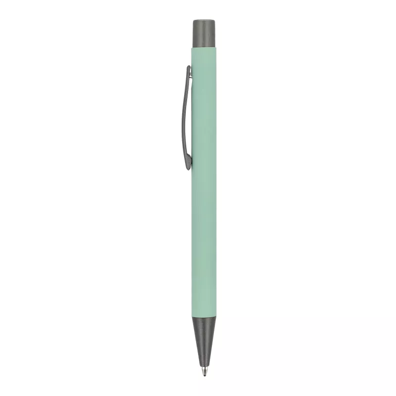 Aluminiowy długopis z eleganckim wykończeniem soft touch New York - miętowy (LT87767-N0036)