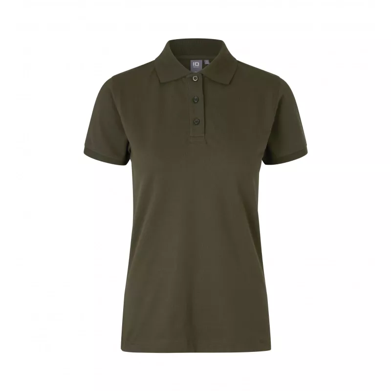 Koszulka bawełniana damska 210 g/m² ID Polo/stretch 527 - Olive (0527-OLIVE)