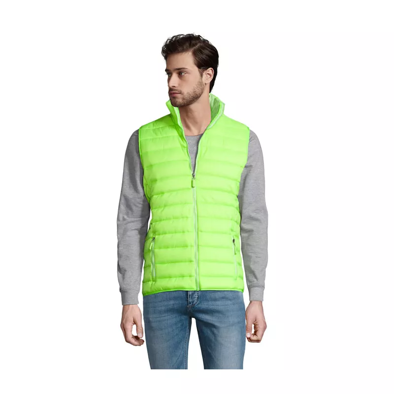 Kamizelka pikowana męska Sol's WAVE MEN - Neon Lime (S01436-NL)