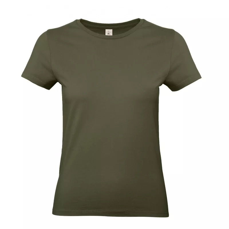 Damska koszulka reklamowa 185 g/m² B&C #E190 / WOMEN - Urban Khaki (552) (TW04T/E190-URBAN KHAKI)
