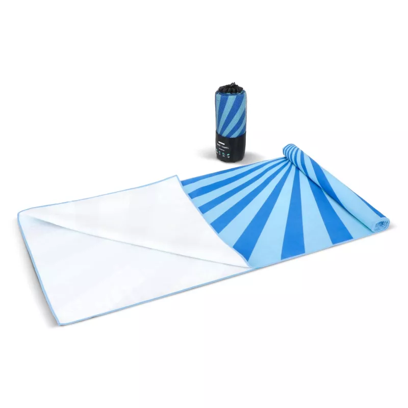 Szybkoschnący ręcznik plażowy R-PET 100×180 cm, sublimacja - niebieski (LT97215-N0011)