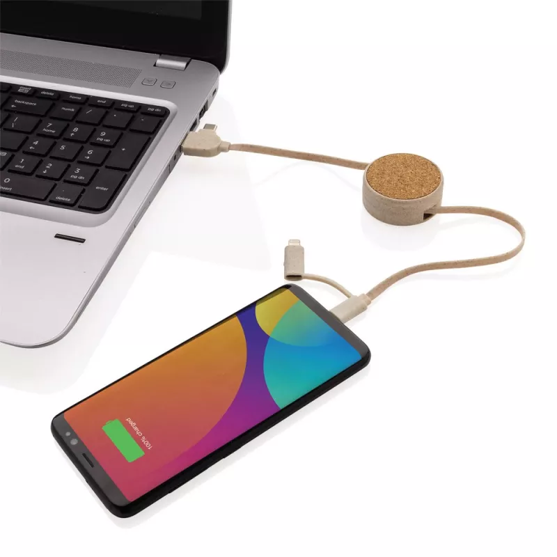 Zwijany kabel do ładowania - brązowy (P302.369)