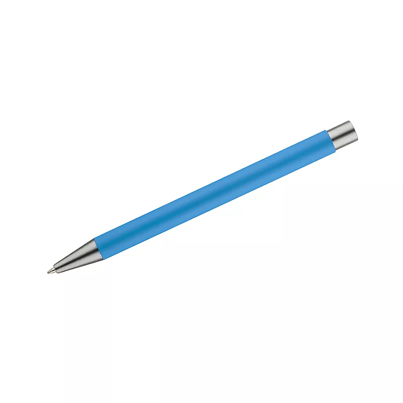 Długopis aluminiowy z gumowaną powierzchnią GOMA - błękitny (19617-08)