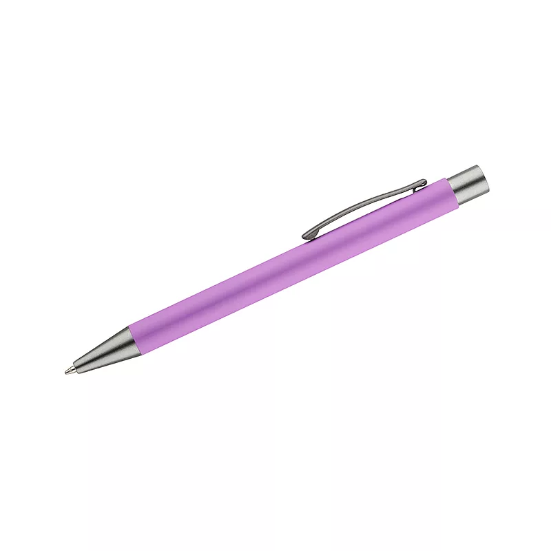 Długopis aluminiowy z gumowaną powierzchnią GOMA - różowy (19617-21)