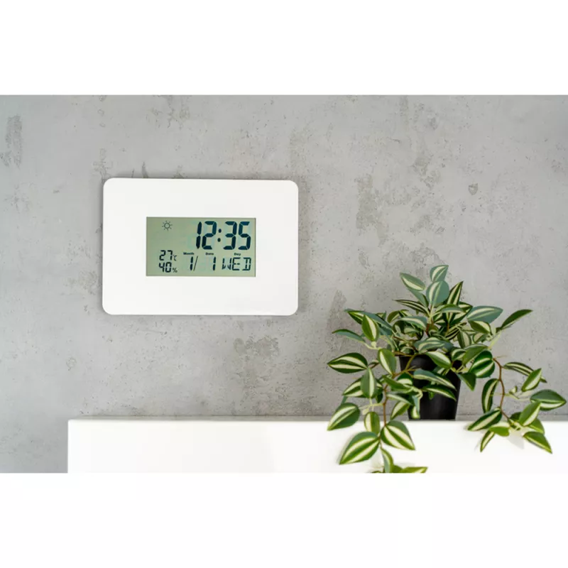 Zegar ścienny plastikowy BELGRADE - biały (391706)