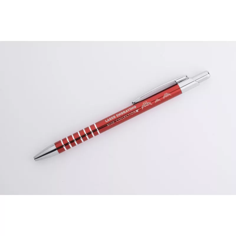 Długopis reklamowy metalowy RING - czerwony (19452-04)