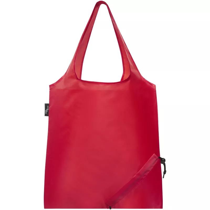 Sabia składana torba z długimi uchwytami z tworzywa RPET - Czerwony (12054121)