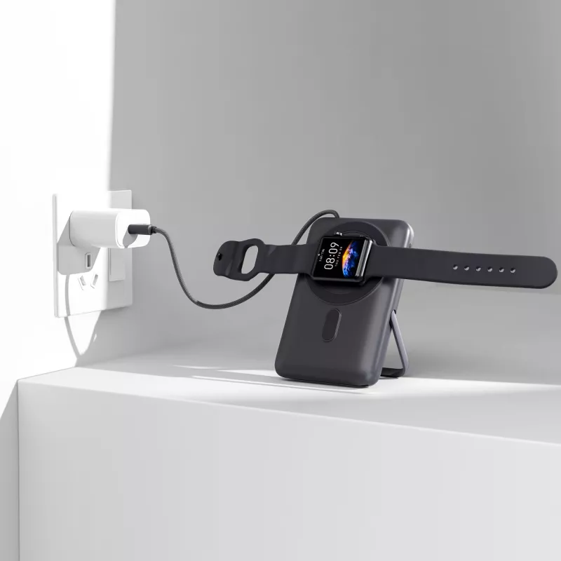 Powerbank Nova Wireless kompatybilny z MagSafe i Apple Watch 10000 mAh - ciemnoszary (LT95517-N0060)