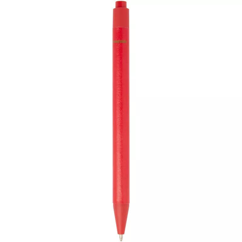Chartik monochromatyczny długopis z papieru z recyklingu z matowym wykończeniem - Czerwony (10783921)
