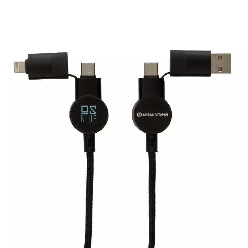 Kabel do ładowania 6 w 1 45W Urban Vitamin Oakland - czarny (P302.701)