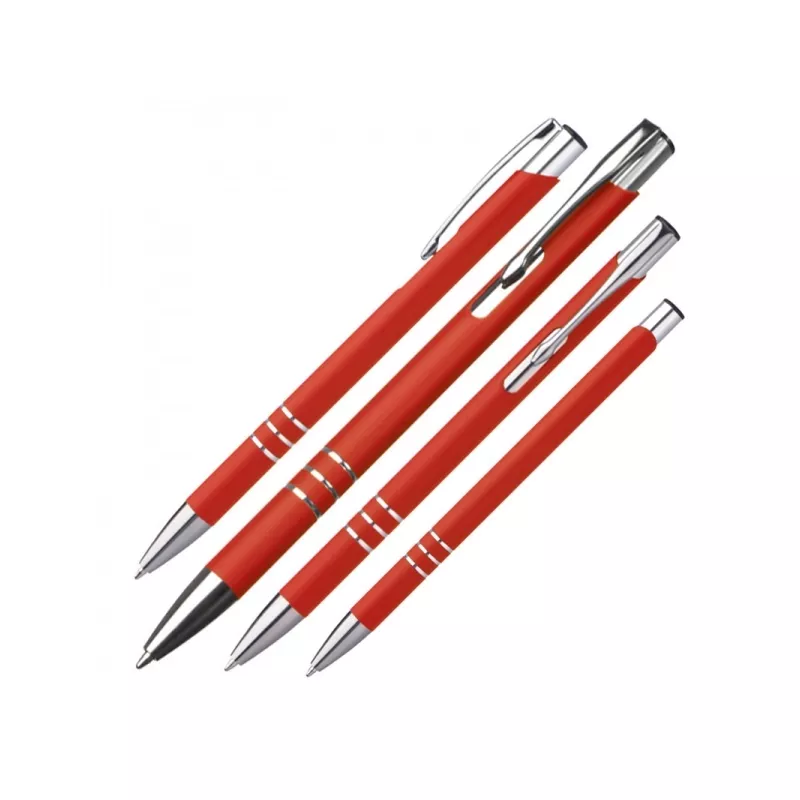 Długopis metalowy soft touch NEW JERSEY - czerwony (055505)
