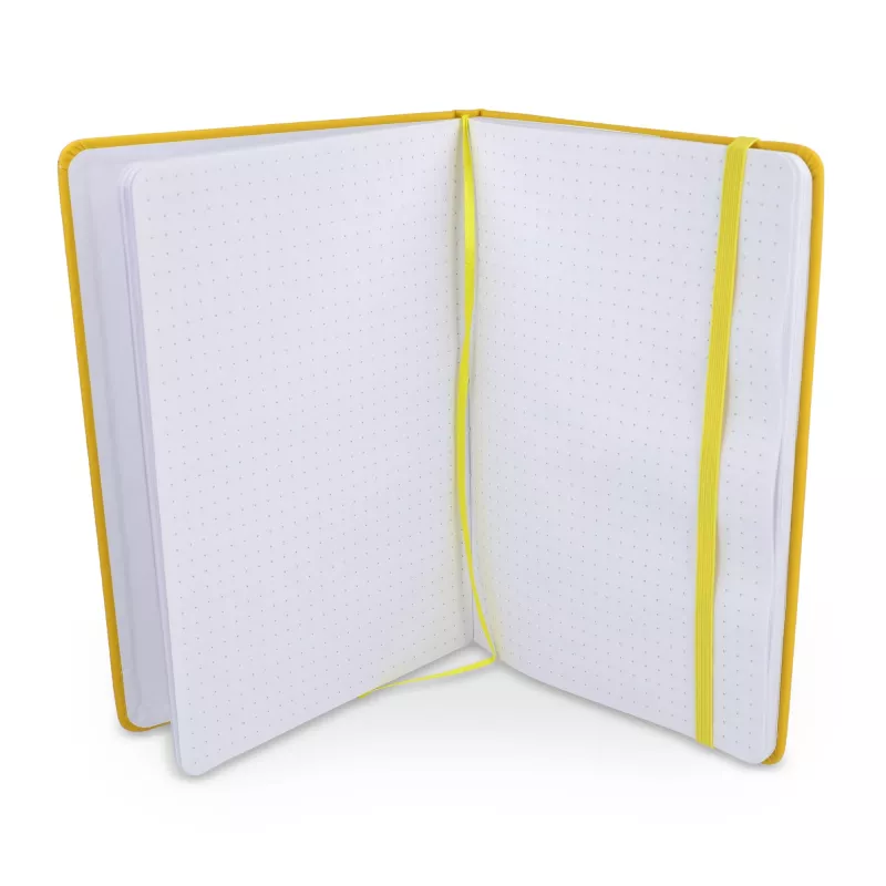 Notatnik A5 z kartkami w kropki FSC - żółty (LT92064-N0041)