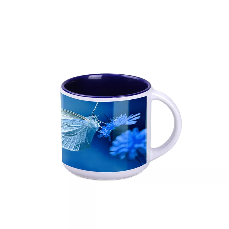Kubek reklamowy Modern Art Solid (390 ml) - biało-granatowy (M/569-BIAŁO-GRANATOWY)