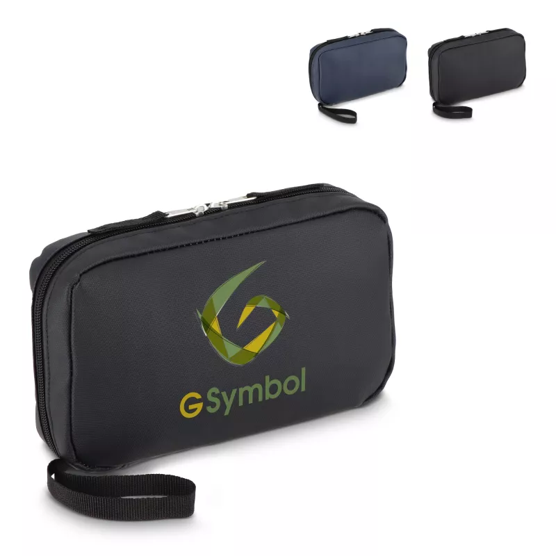 Torba organizacyjna rPET PU Coated 210D Napa 22 x 13 x 4 cm - ciemnoniebieski (LT95327-N0010)