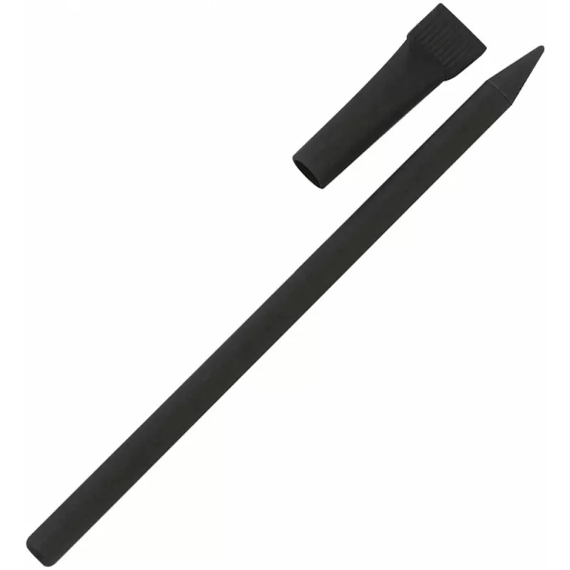 Wieczny ołówek z papieru z zatyczką - czarny (1364803)