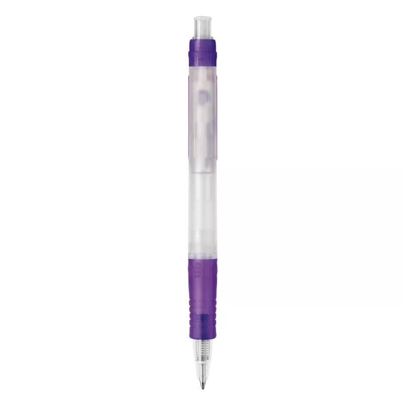 Długopis Vegetal Pen Clear przejrzysty z PLA - fioletowy  mrożony (LT87540-N5472)