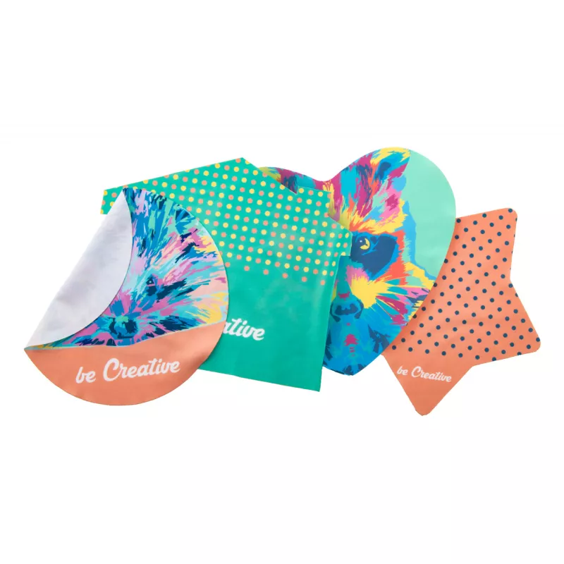Ściereczka do okularów 180 g/m² - różne kształty Creaclean - biały (AP718083-A)