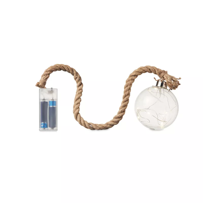 Bombka szklana z 8 diodami LED BAUBLI - Przezroczysty (CX1514-22)