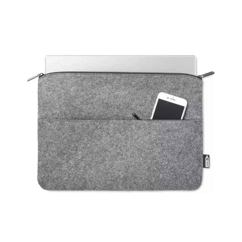 Torba na laptop 14" z filcu RPET TOPLO - Szary (MO6419-07)