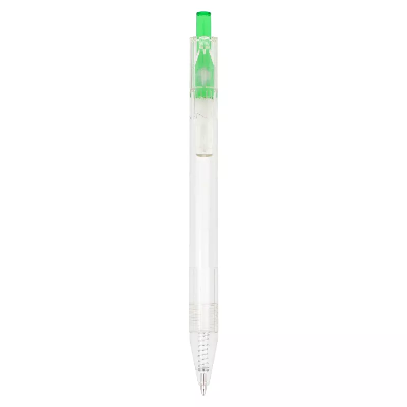 Długopis z R-PET - zielony transparentny (LT80562-N0431)