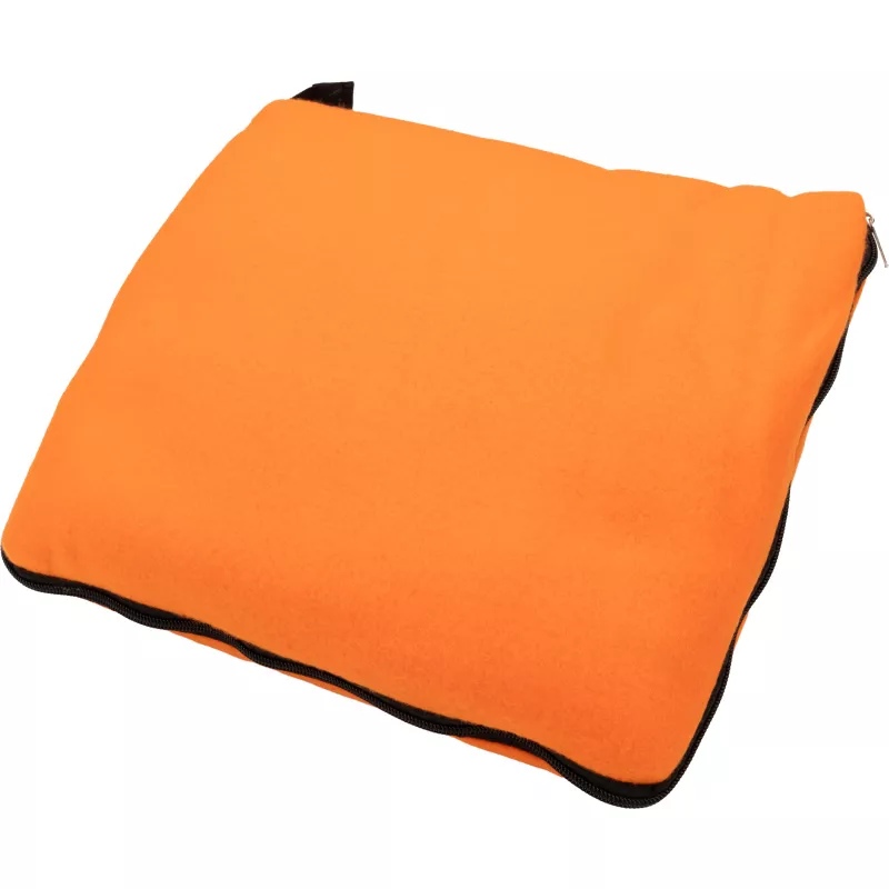 Koc z polaru/poduszka 2w1 RADCLIFF - pomarańczowy (277510)